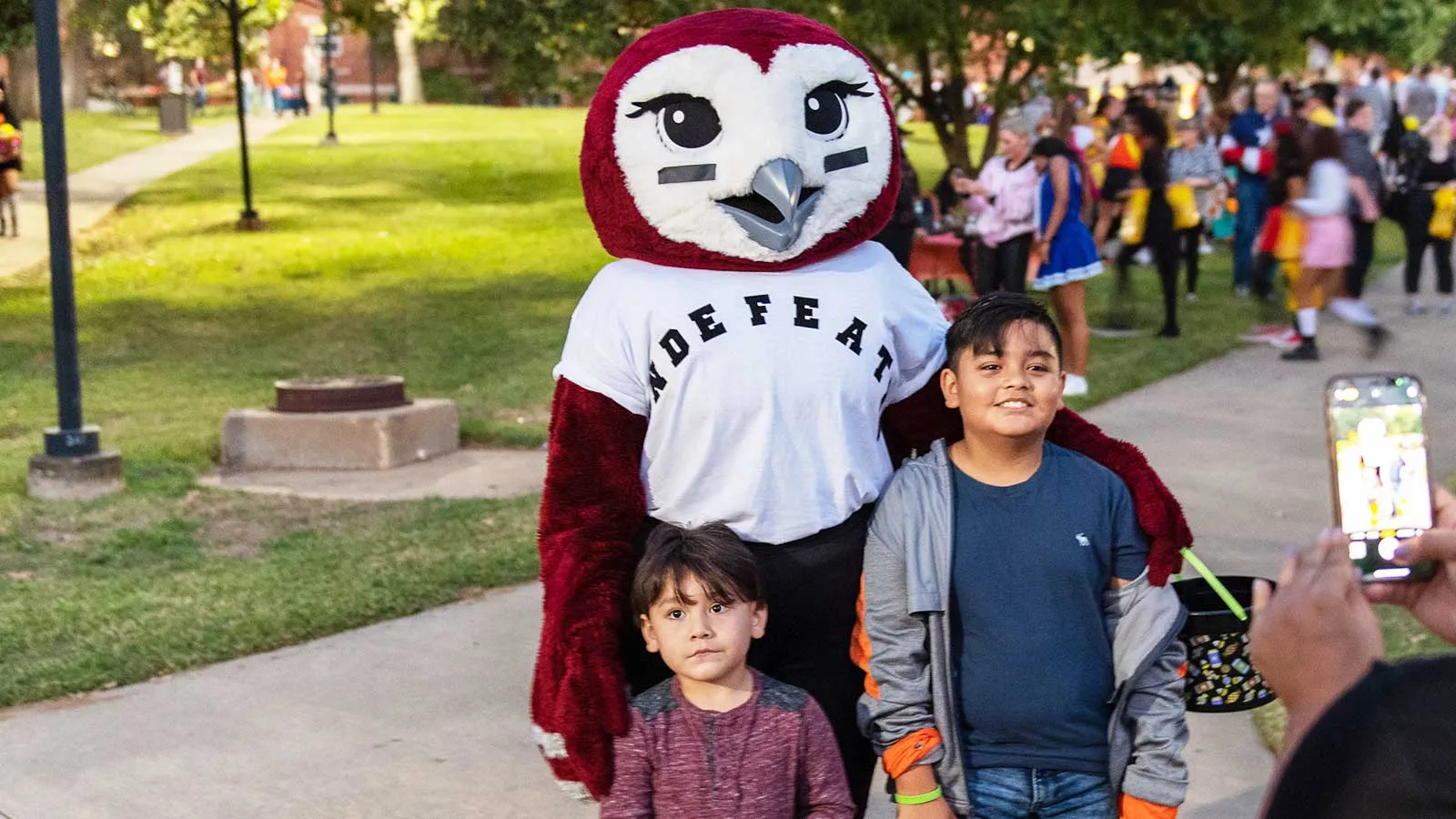 Revelers at TWU's Boo at the U