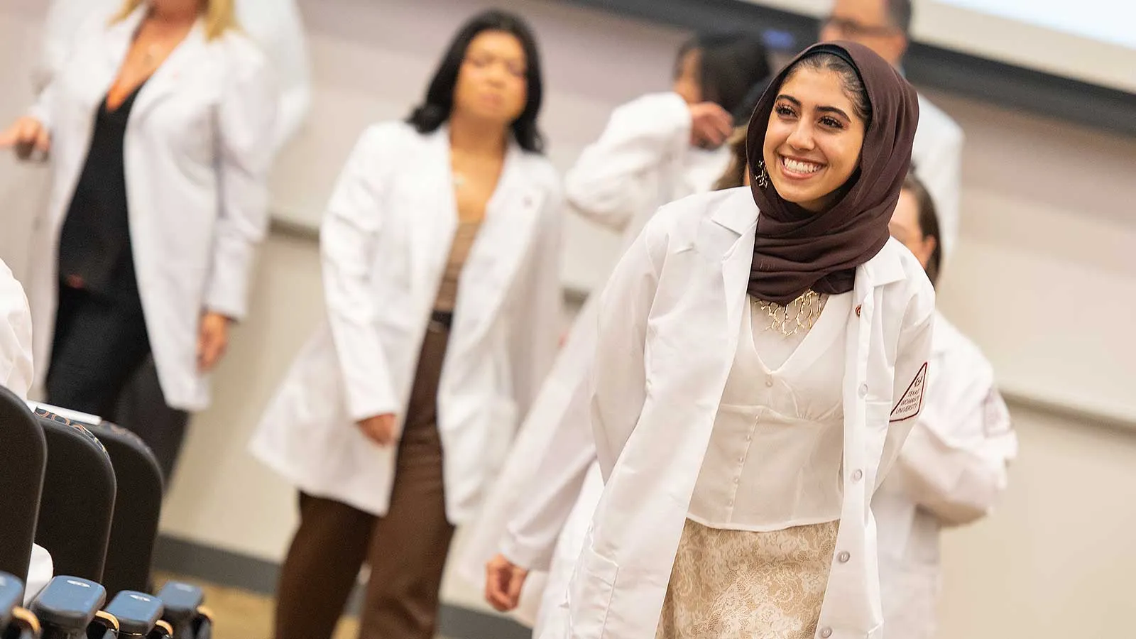 TWU Students in Lab Coats