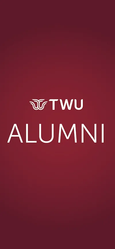 Maroon phone wallpaper with TWU's Logo and 