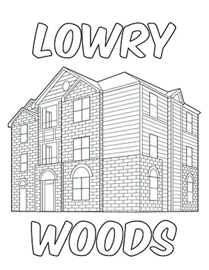 A coloring sheet of Lowry Woods.