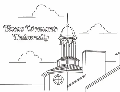 A view of the TWU library coloring sheet.