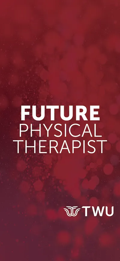 Maroon Future Physical Therapist phone wallpaper.