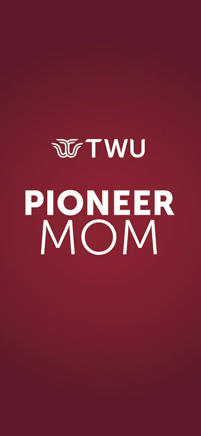 Maroon phone wallpaper with TWU's Logo and 