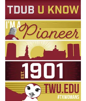 A set of 5 TWU themed bookmarks