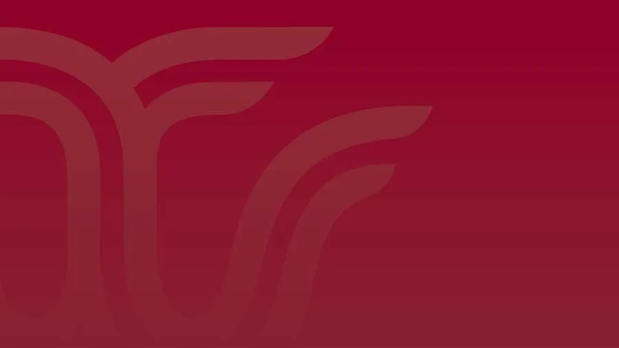 A maroon rectangle with the TWU logo mark on the left side.