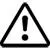 an exclamation point inside of a triangle, denoting importance