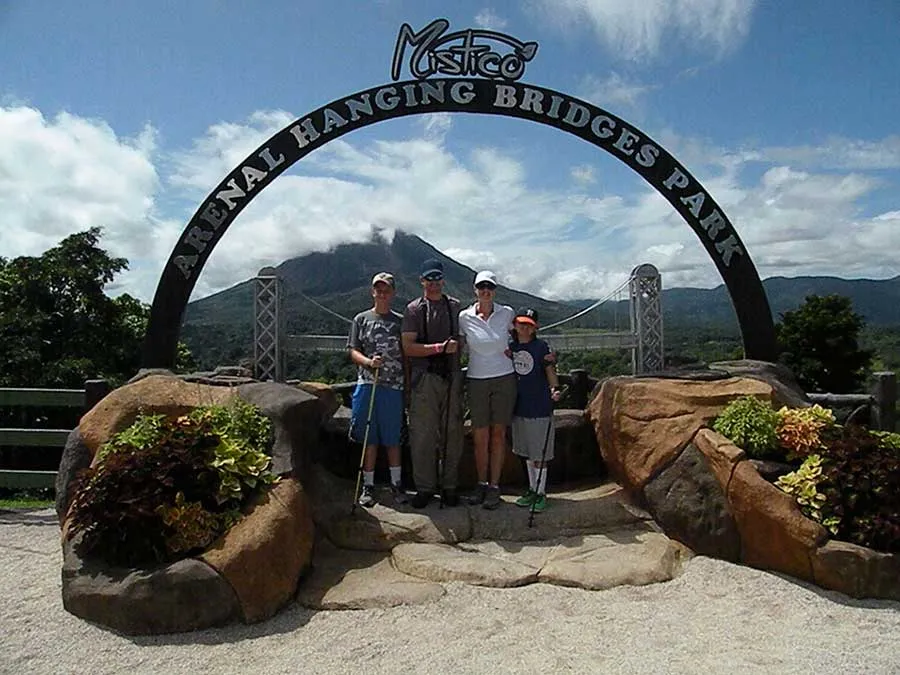 Rhonda Abbott with her husband Blake and two sons Jarob and Leithan during a vacation in Costa Rica.