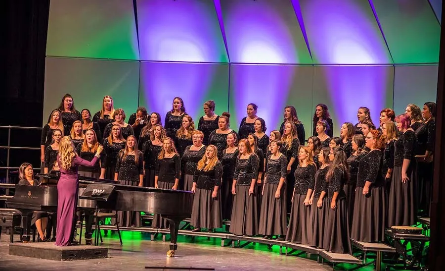 The TWU Concert Choir performing at the Texas Music Educators Association centennial convention in San Antonio