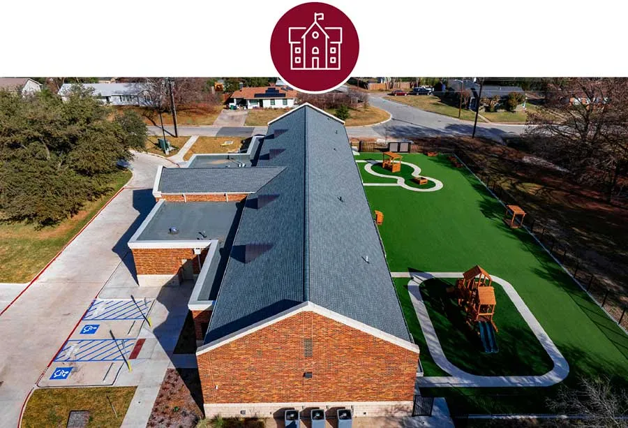 An exterior overview of the Bezos Academy