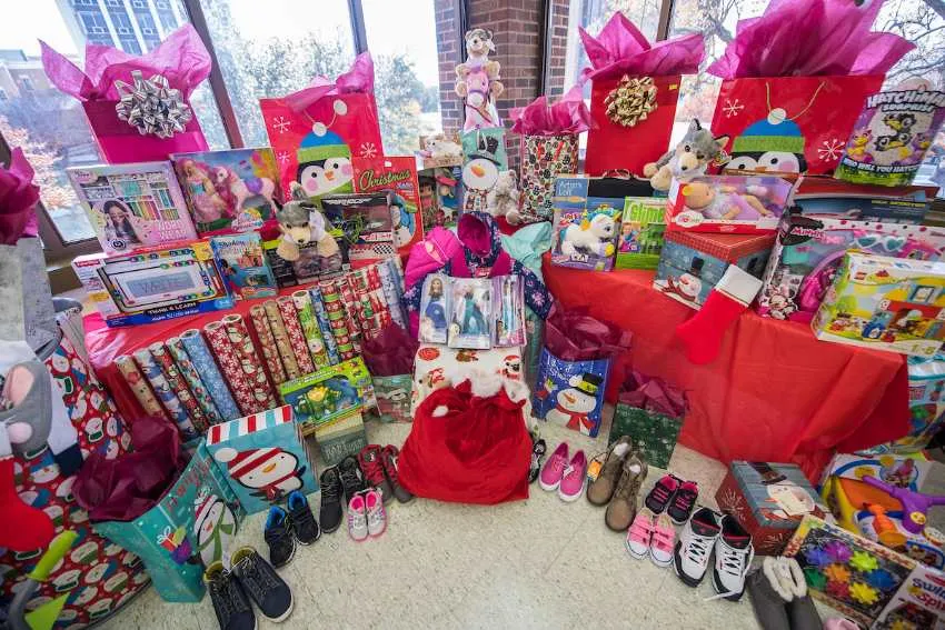 Gifts for recipients of TWU's Holiday Gift Program 