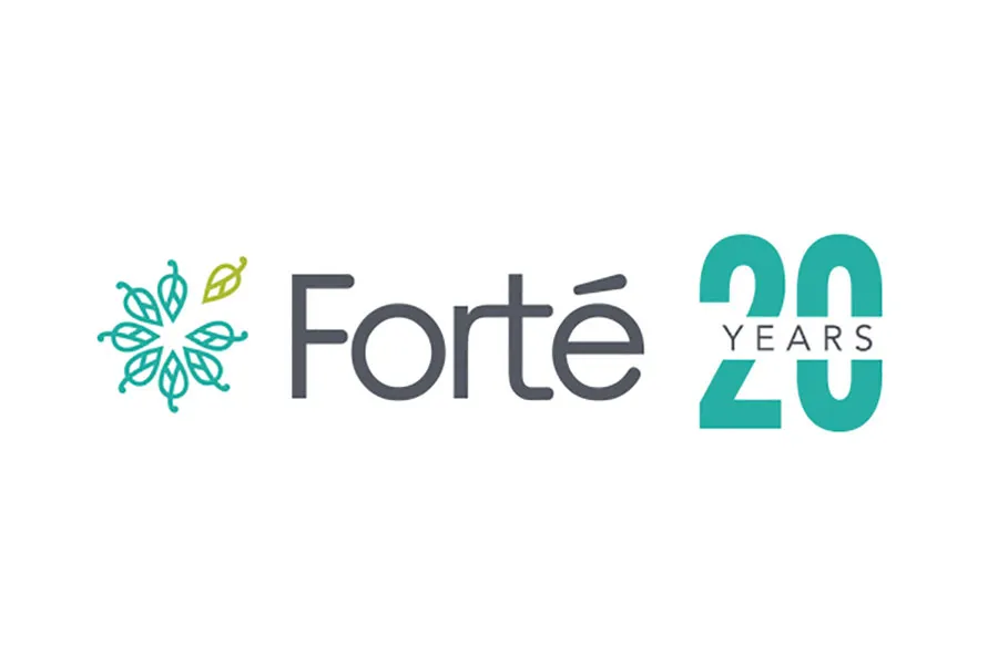 Forte 20 years logo