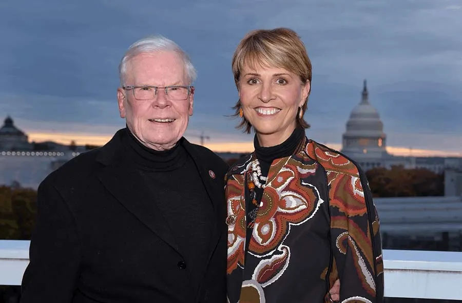 Chancellor Carine M. Feyten and her husband Chad Wick in Washington D.C.