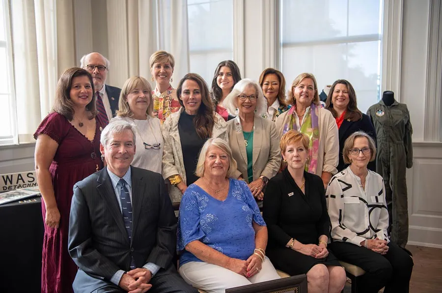 A group photo of the TWU Board of Regents along with the Doswell Foundation board members at the August 2023 meeting