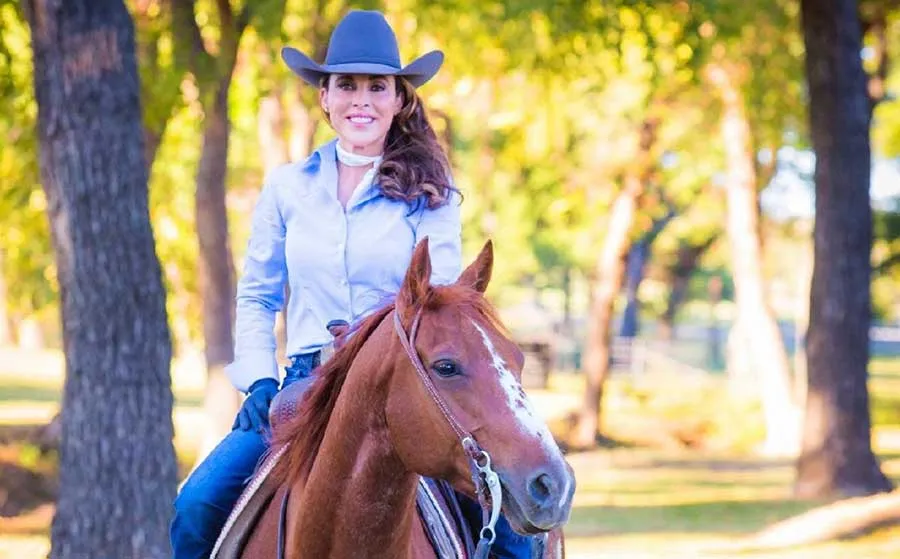 TWU alumna Stacie McDavid on horseback