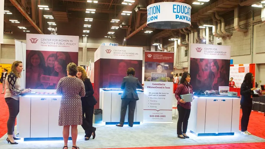 The TWU exhibit at the 2019 Texas Conference for Women in Austin.
