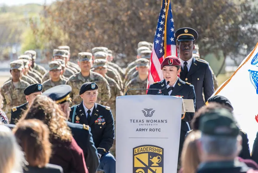 Texas Woman’s ROTC Building Ceremony