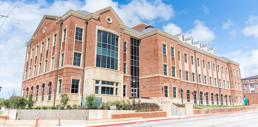 TWU's new Scientific Research Commons, located on the southeast corner of the university's Denton campus. 