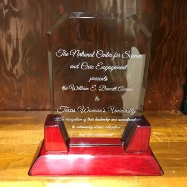 Photo of TWU's William E Bennett award