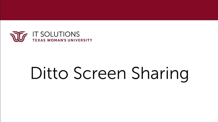 Wireless Screen Sharing with Ditto
