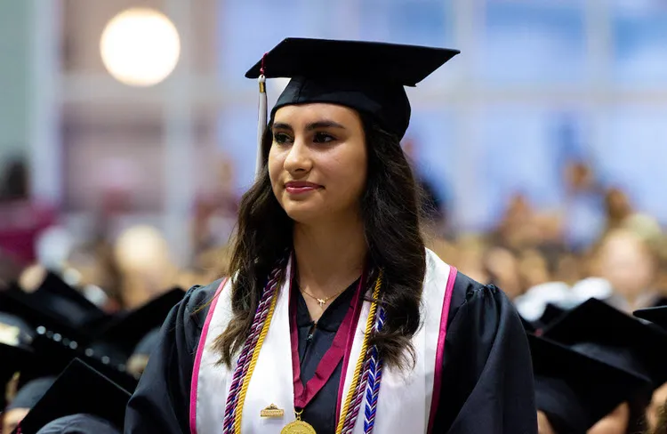 A TWU Graduate at the Denton Commencement