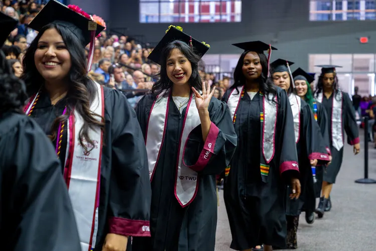A TWU Graduate at the Denton Commencement
