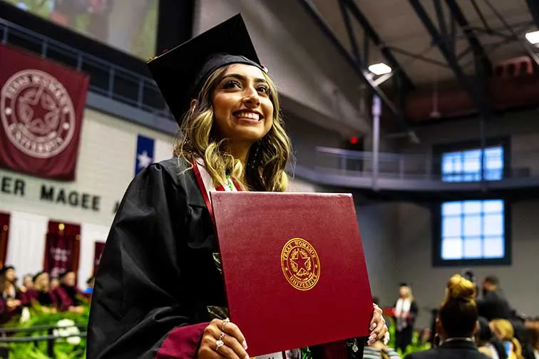 A TWU Graduate at Denton Ceremony 2