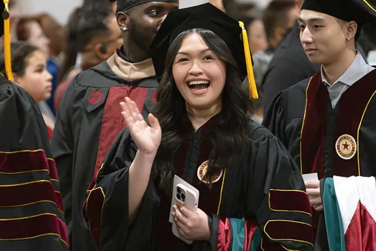 A TWU Graduate at Houston Ceremony