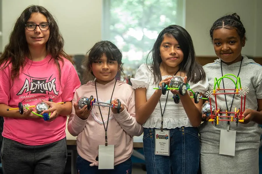 Students show off their robots at TWU's Camp CoDE 