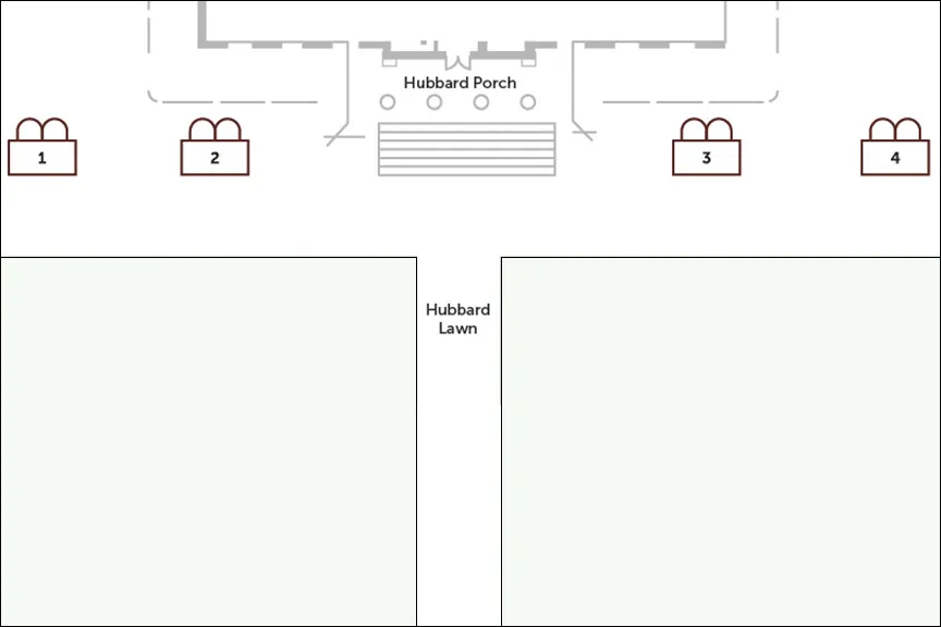 Illustration of SUHH outdoor vendor table locations