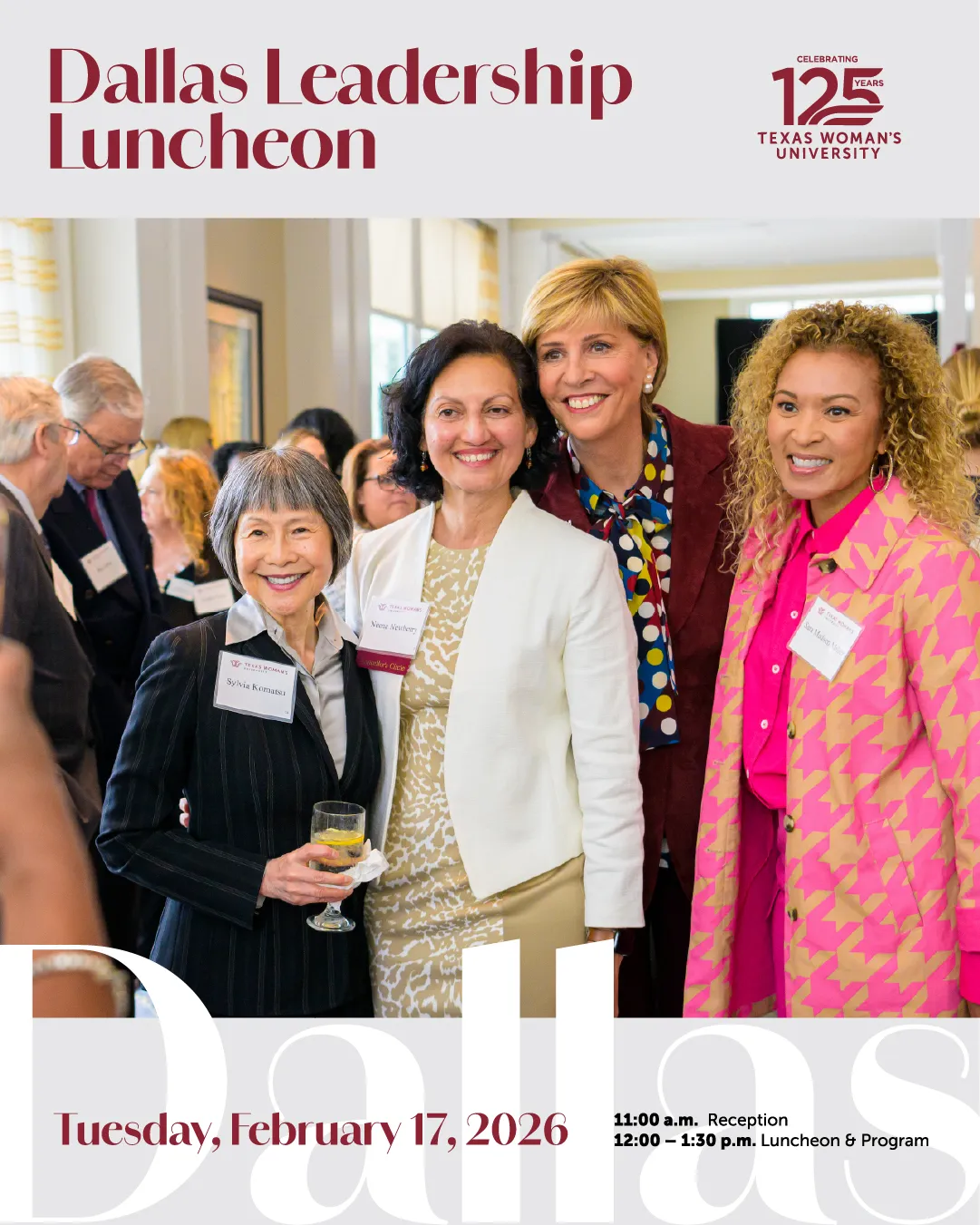 A graphic formatted for Instagram with a photo of DLL attendees posing with the Chancellor, and including the details of the event.