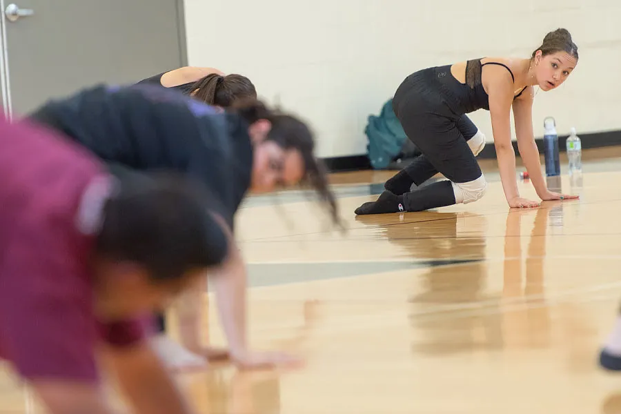 Lorena Guajardo follows the choreography at the DanceMakers audition. 