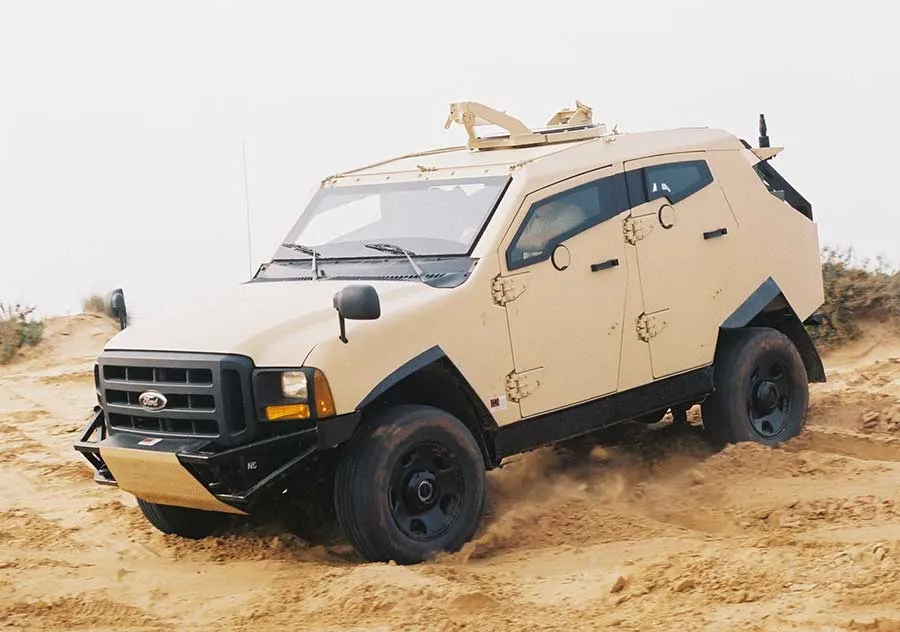 An armored vehicle