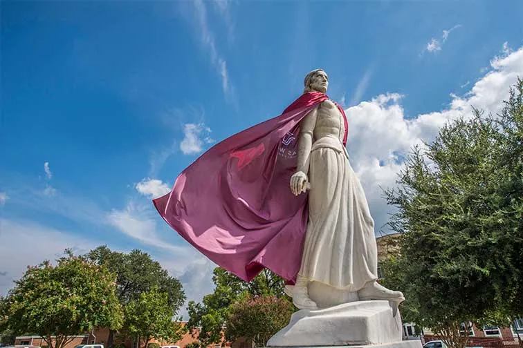 The Pioneer Woman Statue at TWU