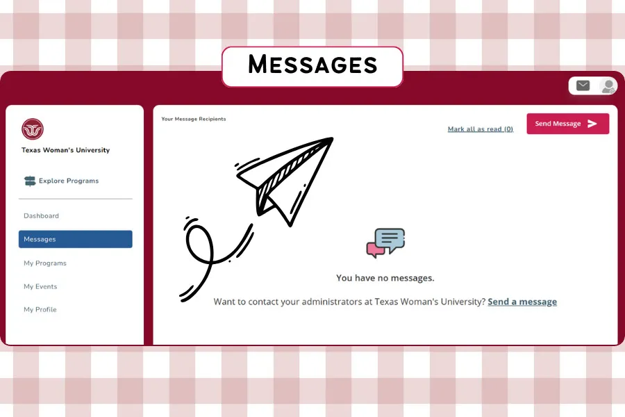 A screenshot of the Messages screen in EA Portal