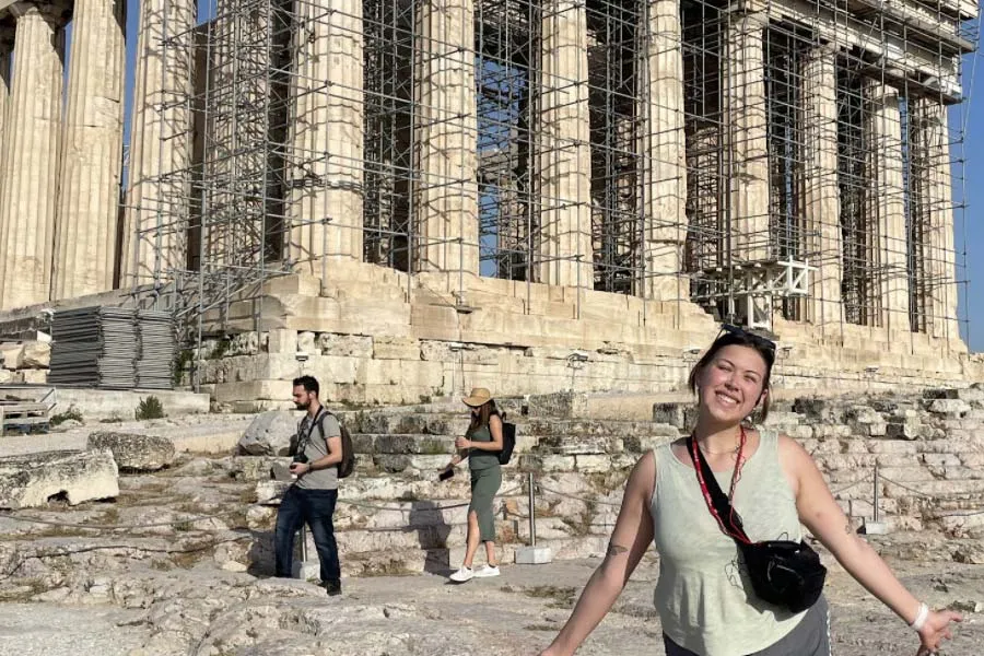Riley-Grace Huggins at the Parthenon 