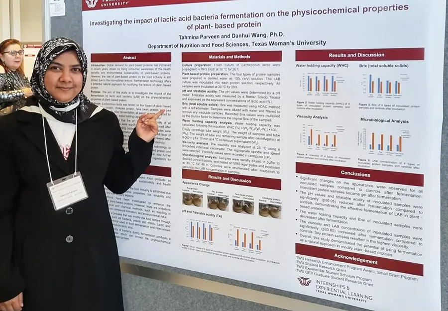 Tahmina Parveen with her presentation