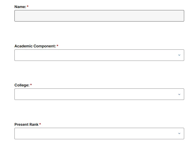 Screenshot showing fields with Present Rank