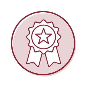Icon with award ribbon