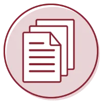Resources Icon, stack of paper documents