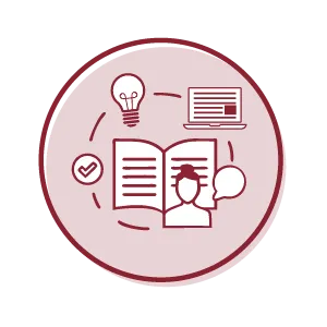 Icon with computer and mortar board