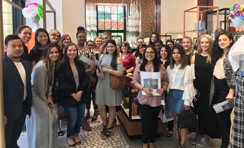 TWU students tour the Forty Five Ten luxury boutique in Dallas, TX. 