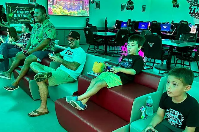 Birthday party at the TWU Gaming Lounge