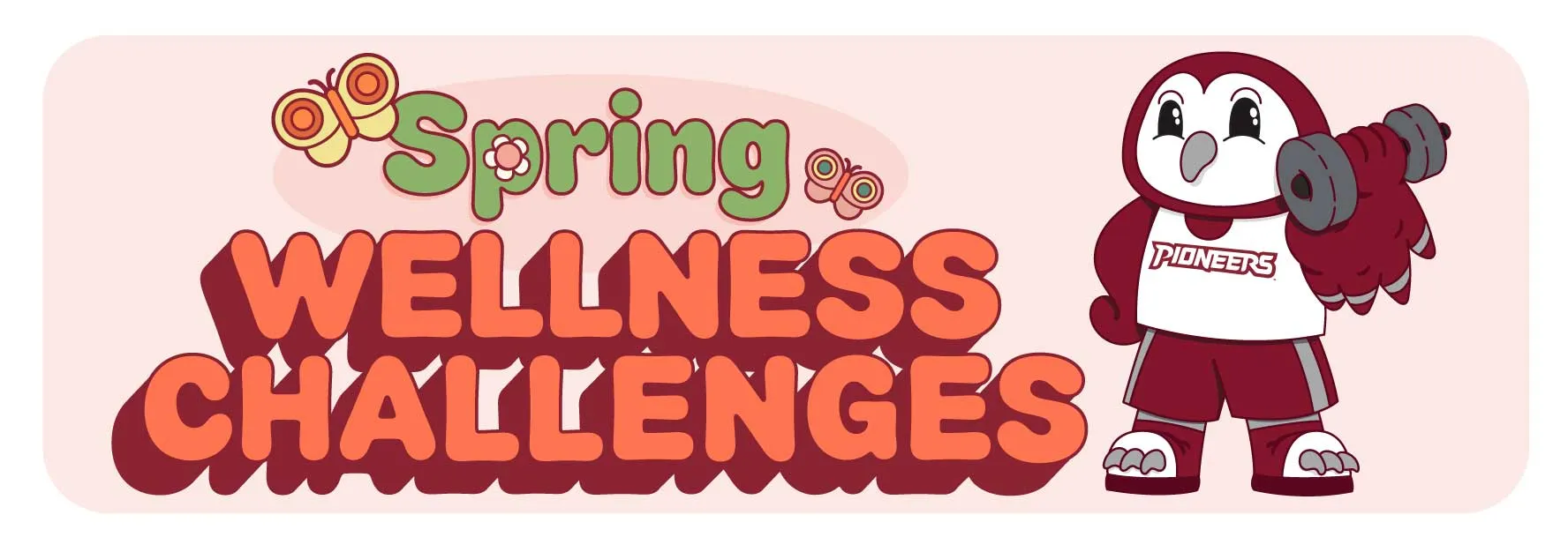 Spring Wellness Challenges headline with illustration of Oakley 