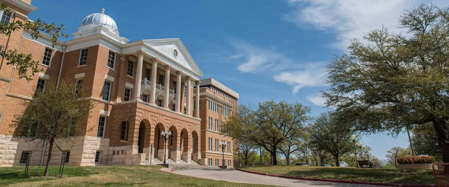 Exterior of the Music Building on the TWU Denton campus