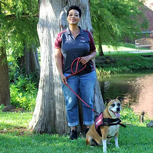 Portrait of Dr. Stephanie Brown and Lucy