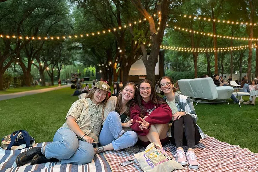 A group of Honors students at the Nasher