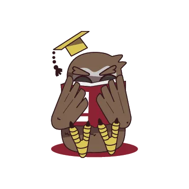 Owl holding book