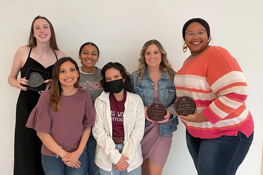 Maya, Alexa and Gavvy from the RHA board won the Campus Leader With a Heart, Emerging Leader of the Year and the Dr. Richard Nicholas Outstanding Student of the Year Award (respectively) at the 2022 Redbud Awards.