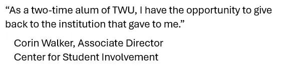 A quote from one of the TWU staff members which reads, 