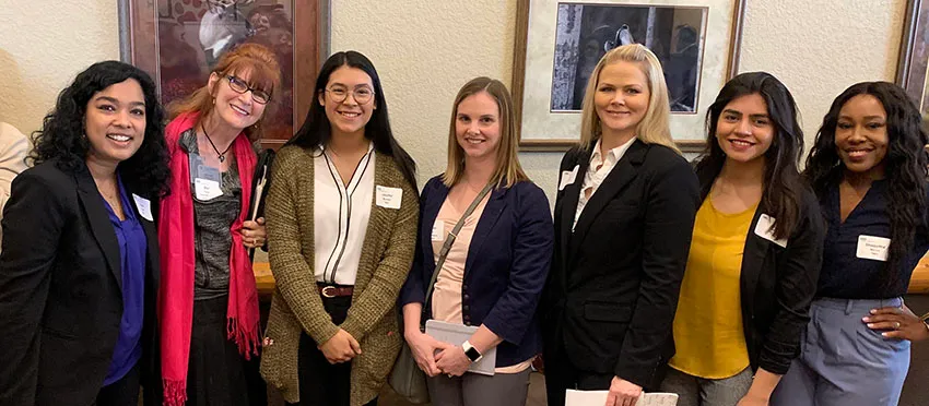 TWU informatics students attending the annual Dallas-Fort Worth Health Information Management Systems Society Chief Information Officer Roundtable Jan. 26, 2020. 